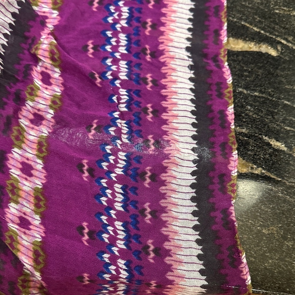 Purple Patterned Scarf - Picture 4 of 4